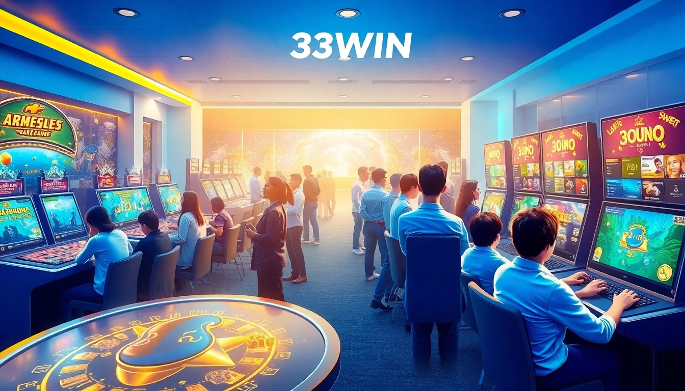 33WIN online gaming environment showcasing vibrant player engagement across live casino and sports betting.