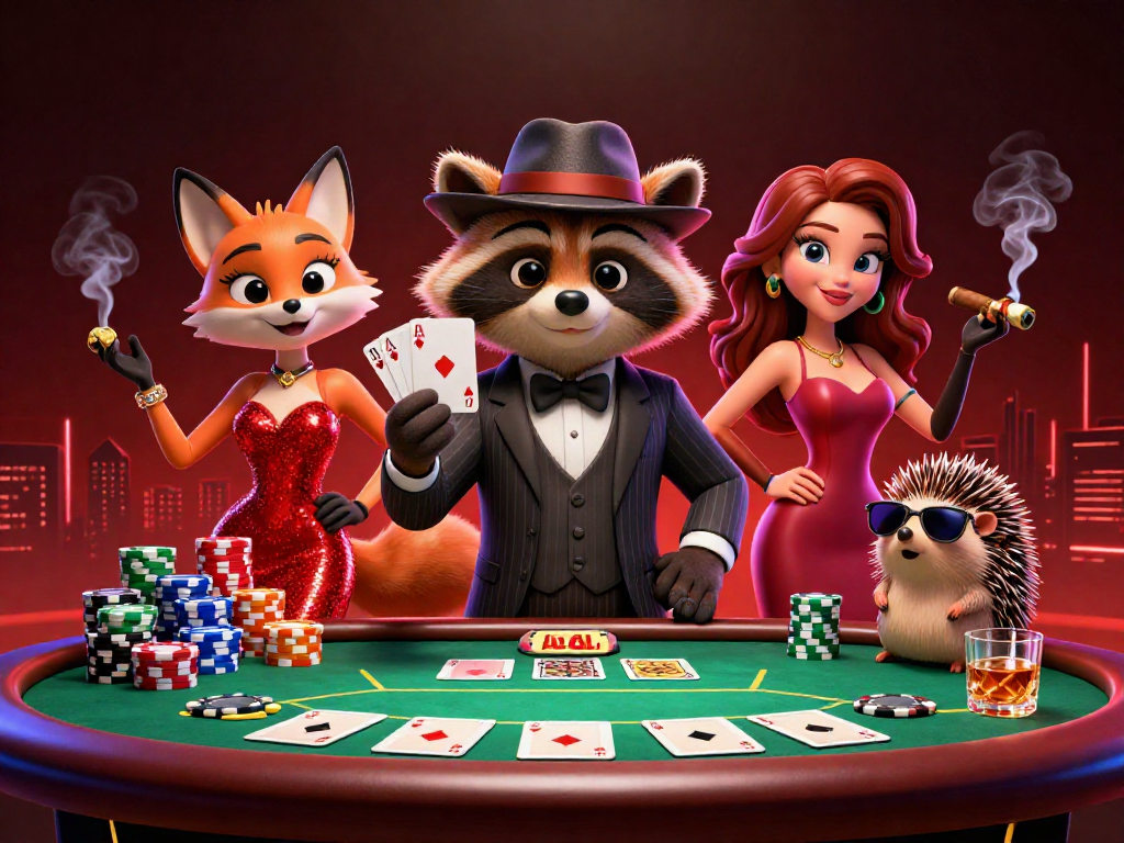 Experience thrilling wins on UFABRO with poker, vibrant characters, and dynamic casino elements.
