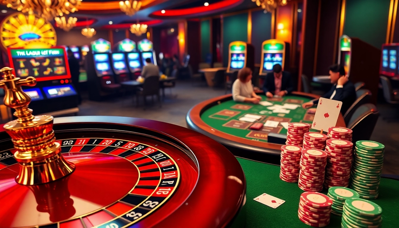 Experience thrilling gambling at https://555win1.it.com with luxurious poker tables and vibrant roulette wheels.