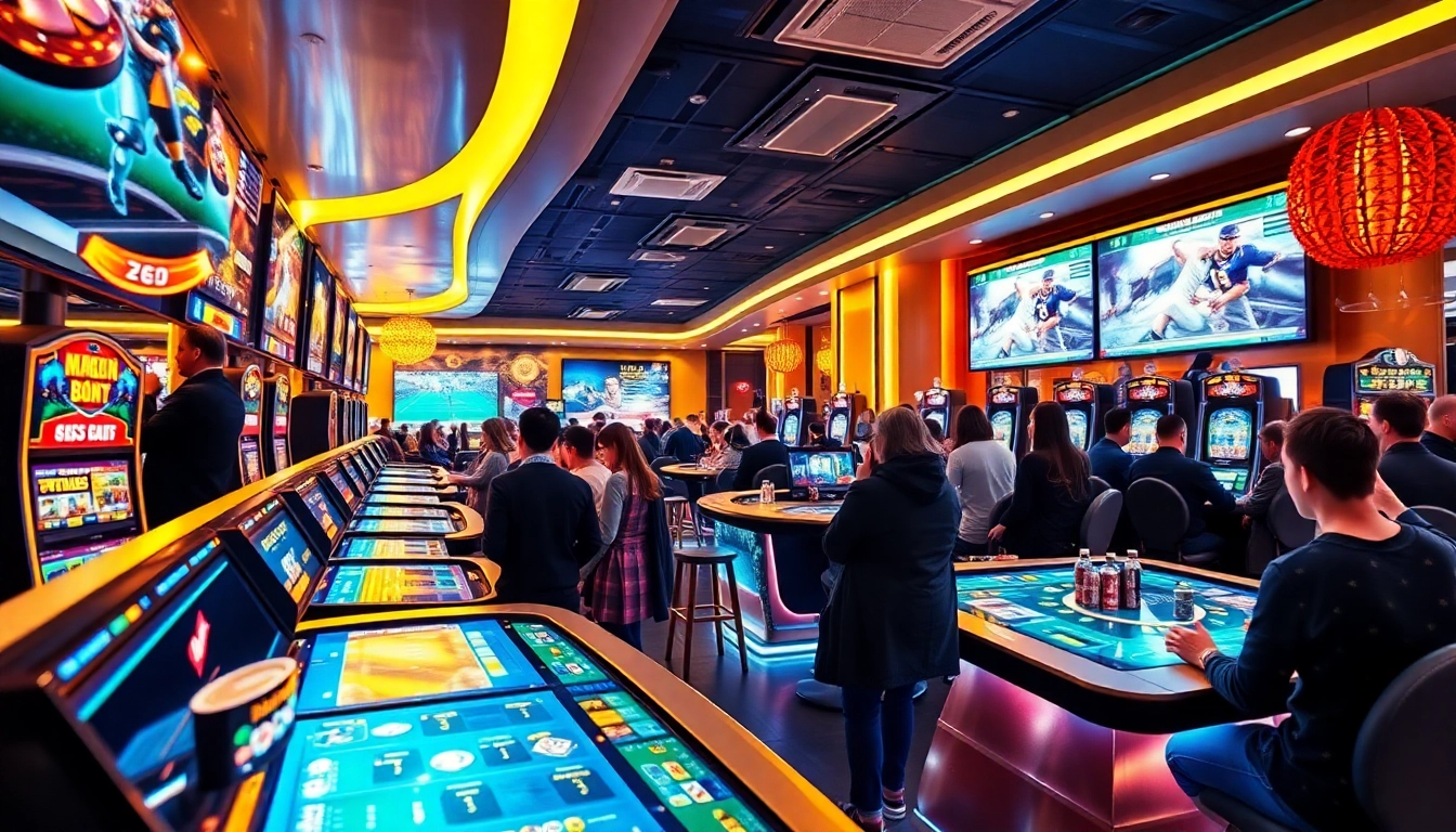 Engaging online gambling atmosphere at 66club, showcasing excited players and modern casino games.