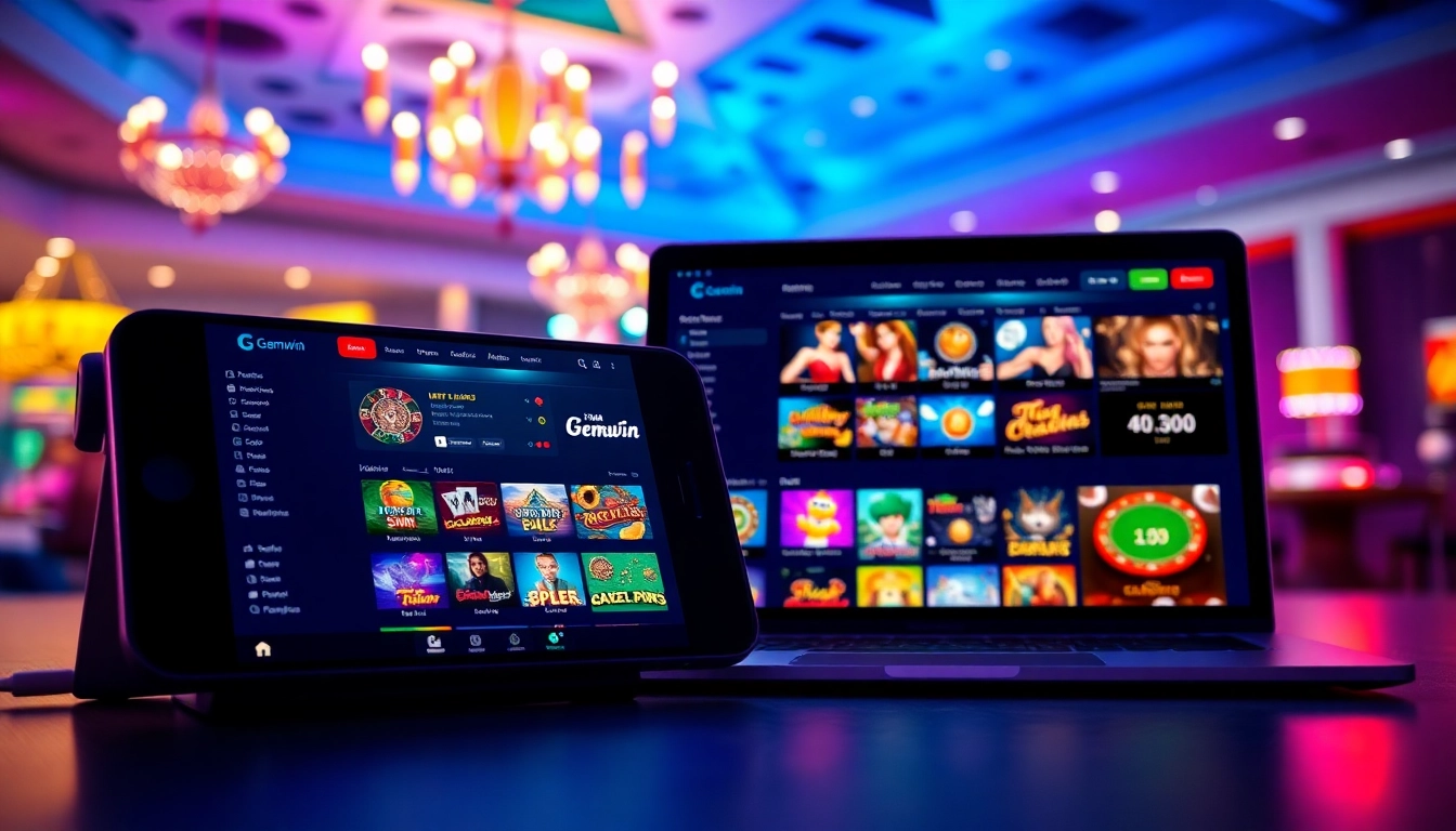 Engaging online gaming experience at Gemwin with casino games on modern devices.