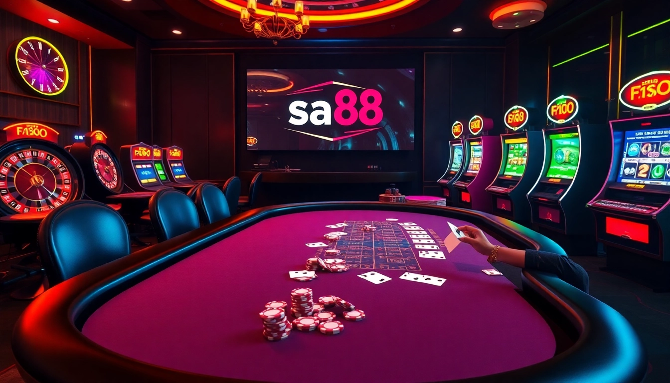 Experience the thrill of gaming at sa88 with vibrant roulette wheels and engaging tables.