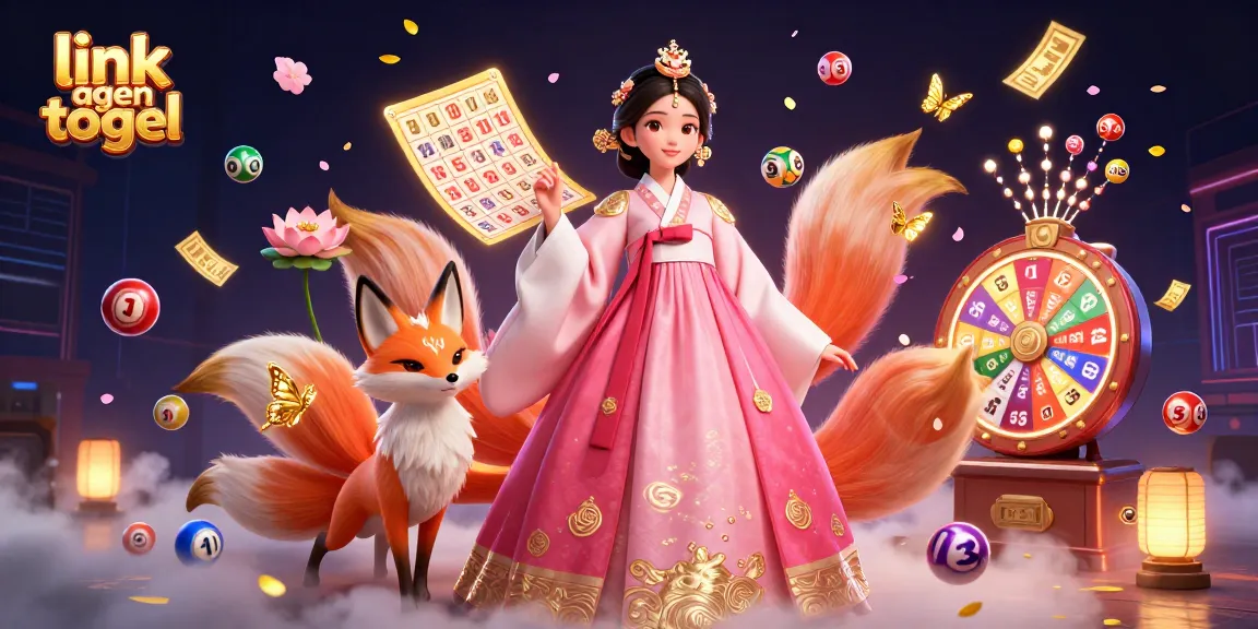 Engage with link agen togel in this vibrant 3D illustration featuring a graceful Asian woman and lucky fox.