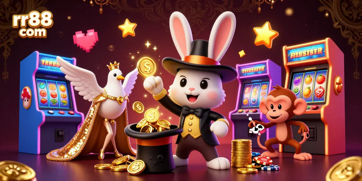Experience the thrill of rr88 com with a vibrant 3D casino scene filled with magical characters and dynamic game elements.