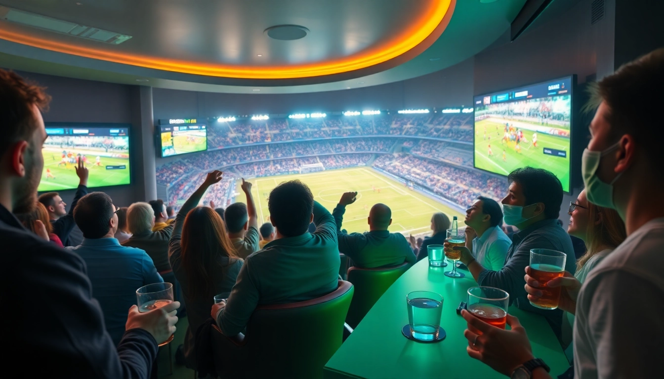 Exciting sports betting atmosphere at https://keonhacai.gold/ with fans engaging over live matches.