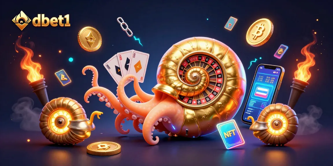 Engage with debet1 through this vibrant 3D casino illustration showcasing gaming excitement.