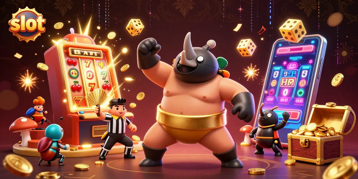Pemain slot mengadu keberuntungan dengan slot bertema penuh warna dan karakter lucu, simbol jackpot melimpah.