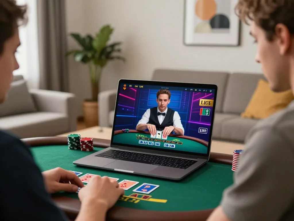 Engaging user plays live dealer blackjack on ku88, showcasing immersive online gambling experience
