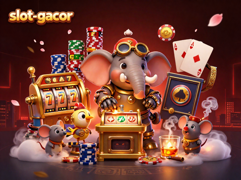 Spin the slot-gacor reels with steampunk-themed characters for a vibrant gaming experience.