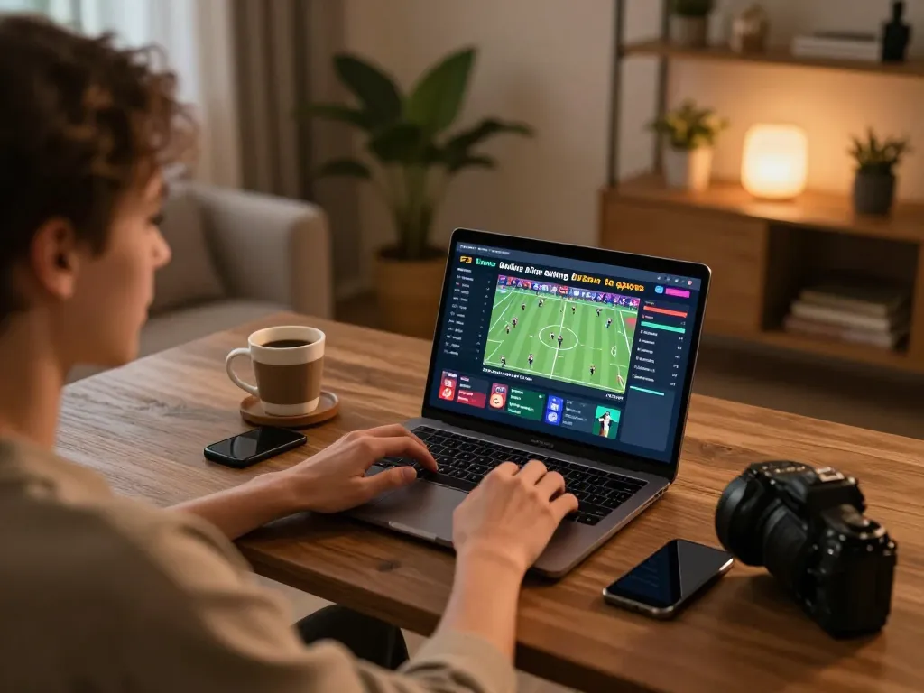 Engaging in sports betting through online platform ทางเข้า m102 with live odds displayed on-screen