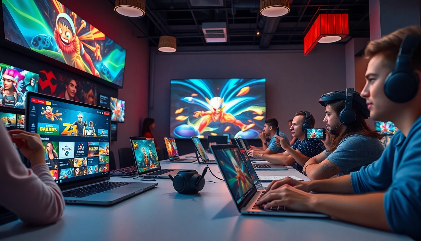 Vibrant online gaming scene showcasing SV66's user-friendly platform and diverse gaming options.