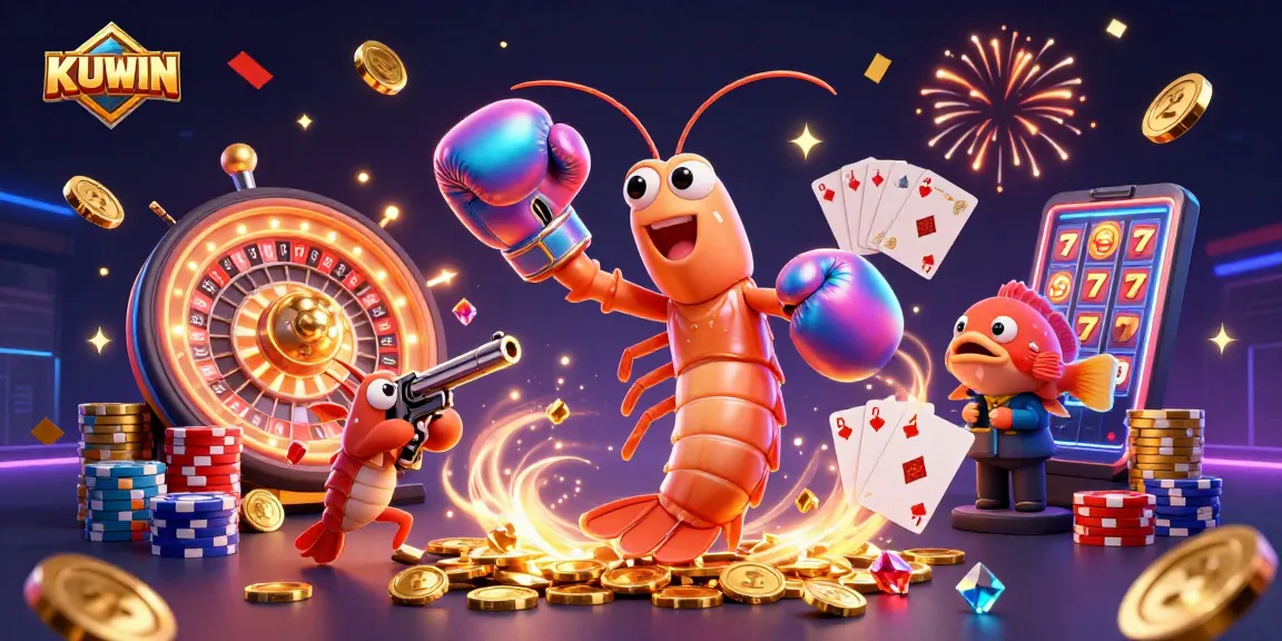 Engage with KUWIN's thrilling casino experience, featuring vibrant characters and dynamic gaming elements.