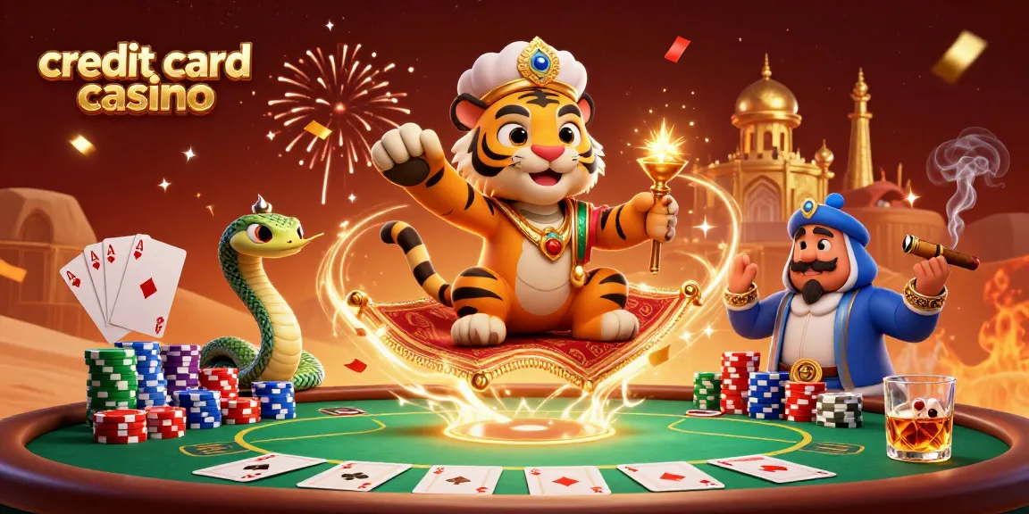 Experience the thrill of a credit card casino with vibrant characters and dynamic poker elements.