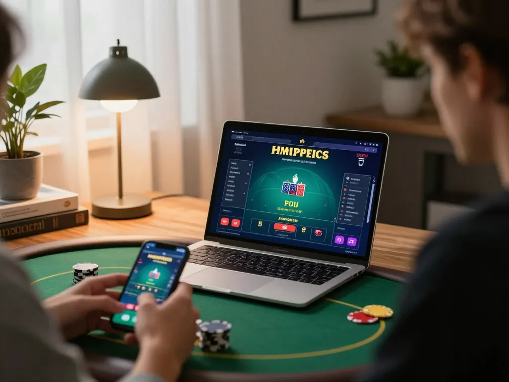Engaging online gambling scene with uu88 focused on poker gameplay and strategic betting setup.