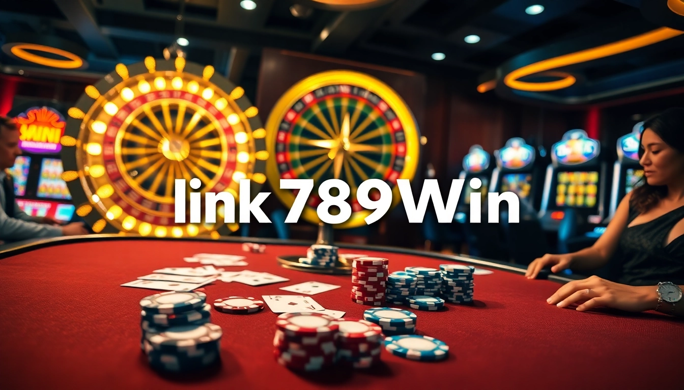 Engage in thrilling action at link 789Win with luxurious poker tables and vibrant casino atmosphere.