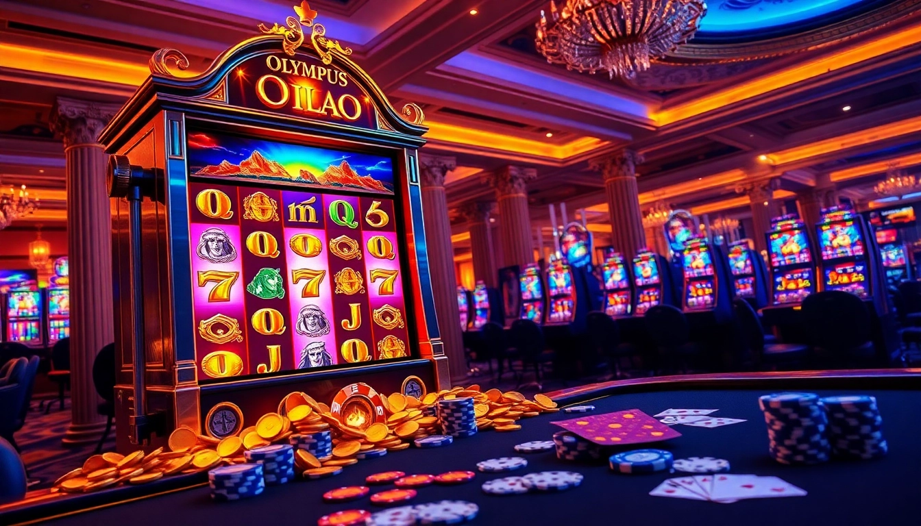 Experience the thrill of slot olympus with vibrant machines and luxurious casino ambiance.
