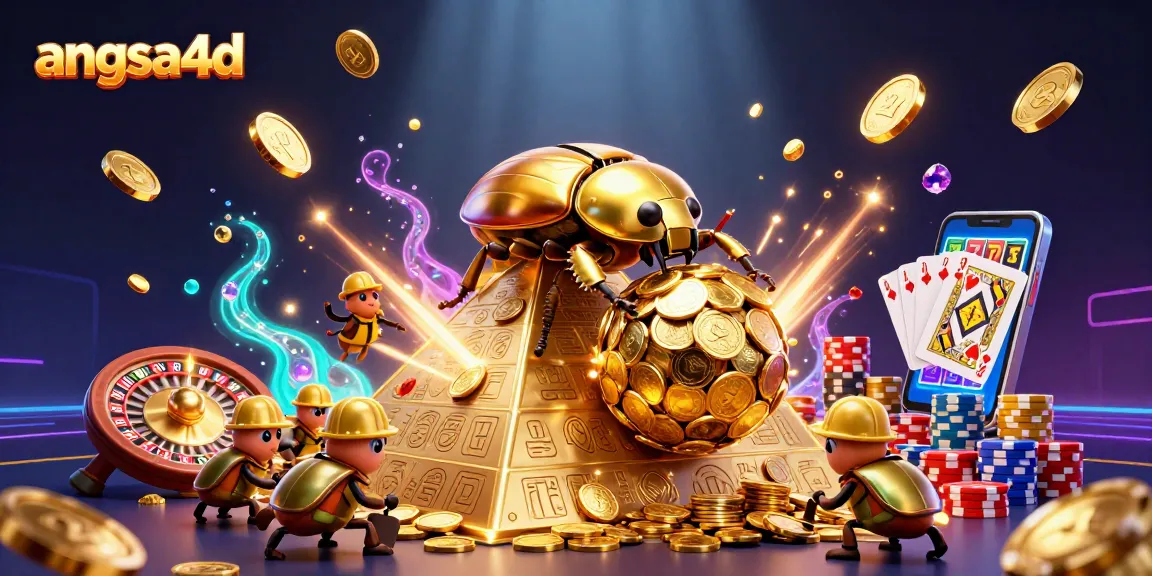 Experience the thrill of angsa4d with sparkling casino elements and golden riches in this dynamic illustration.