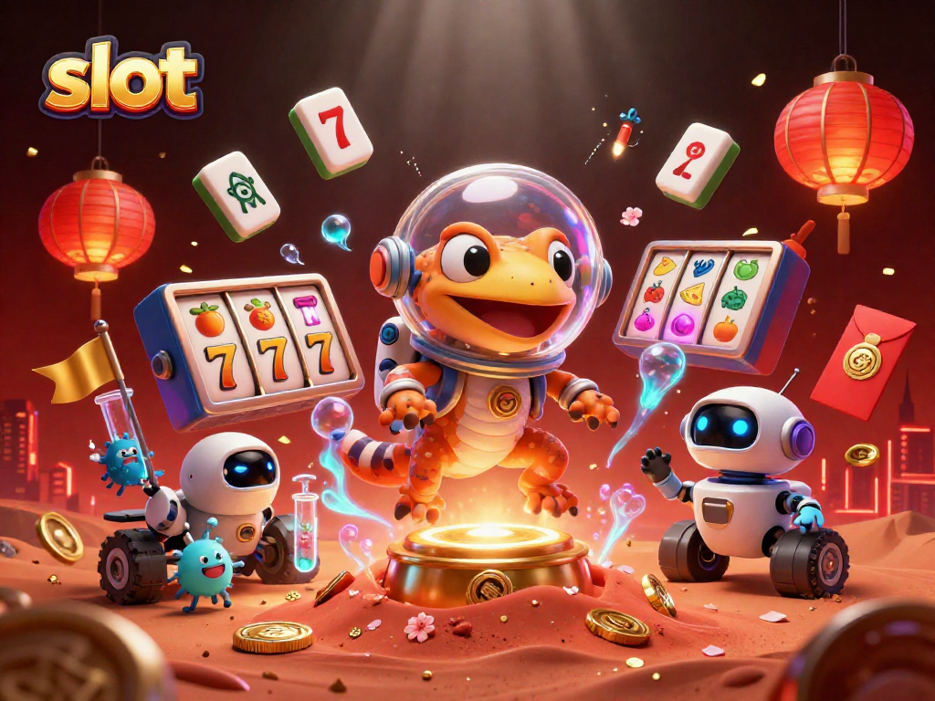 Spin the slot reels for a chance at jackpot wins in this casino scene!