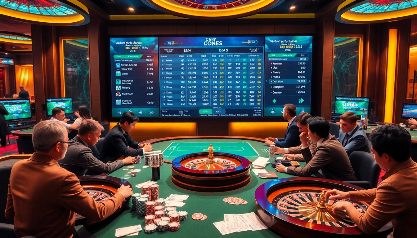 Experience the thrill of betting with keo nha cai 5 at a vibrant casino table filled with poker chips.