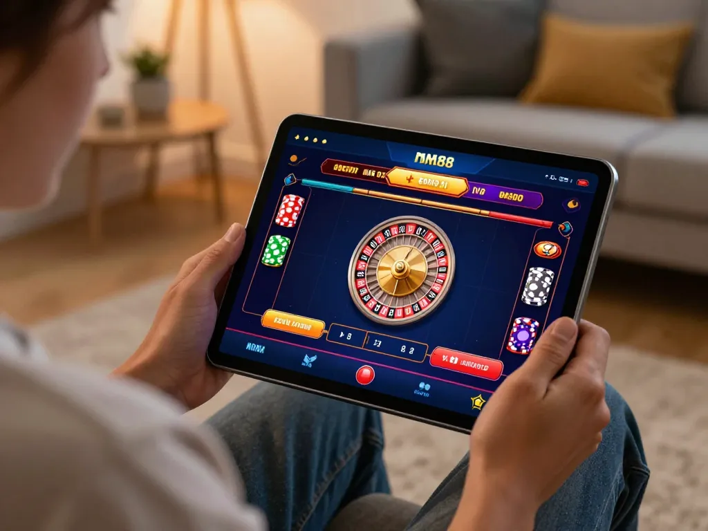 Engaging gameplay on mm88 casino app showcasing vibrant roulette interface.