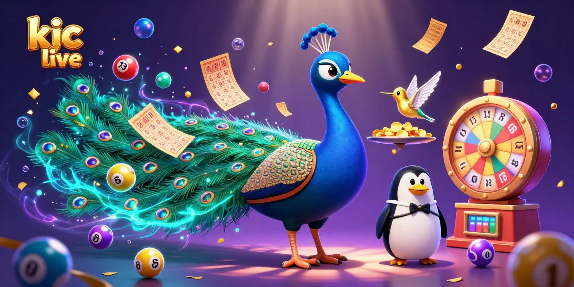 Experience excitement with kjc live, showcasing colorful lottery elements amid festive characters.