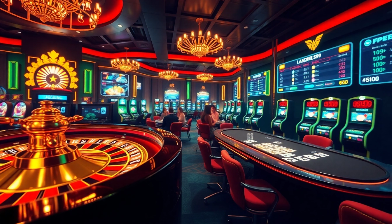 Experience thrilling online gambling at https://gg88.biz/ with vibrant slot machines and an elegant roulette wheel.