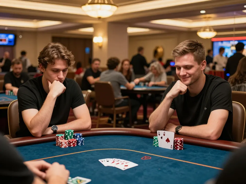 Engaging poker gameplay at 388bet casino, showcasing players in action and strategic decision-making.