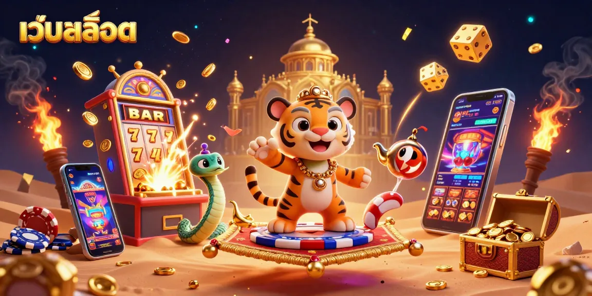 Experience thrilling เว็บสล็อต action with a vibrant sultan and treasure-filled casino scene.