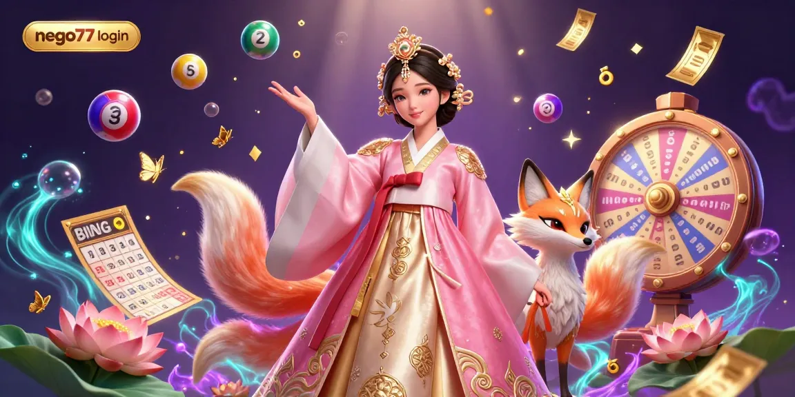 Engage with nego77 login as you navigate a vibrant digital gaming scene filled with lottery balls and golden prizes.
