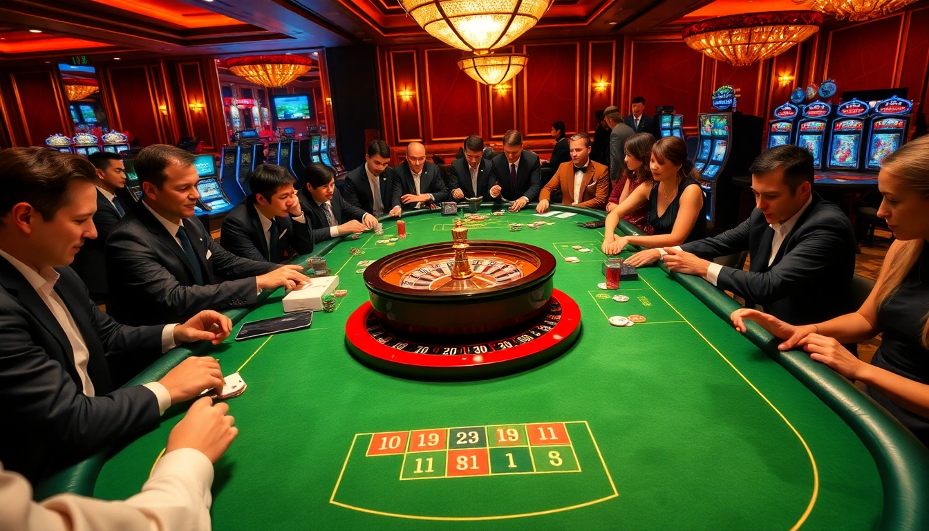 Players engaging at the DH88 casino table, experiencing excitement and strategy.