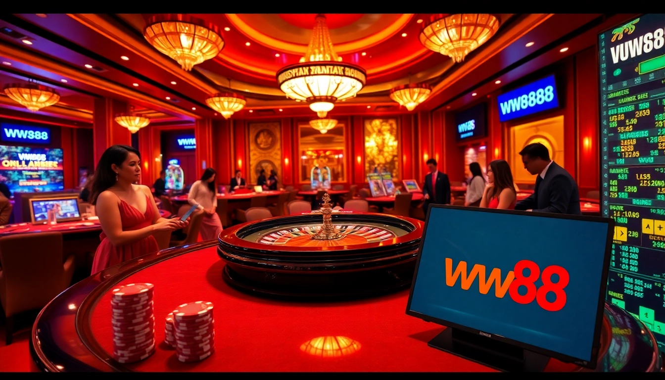 Experience the excitement of ww88 with players enjoying a vibrant casino atmosphere.