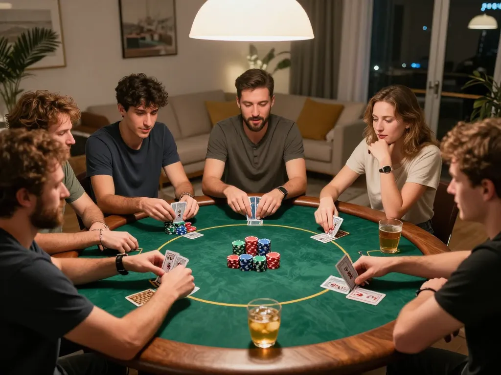 TT88 poker game night experience with friends around a table celebrating wins and strategies.