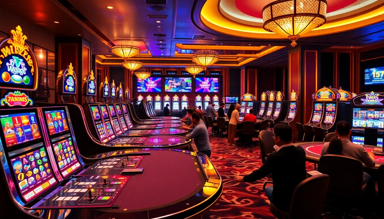 Experience the thrill of Wingslots77 Login with vibrant slot machines and casino excitement.