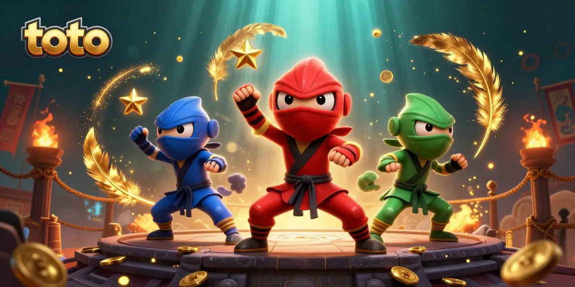Engage in exciting toto gaming adventures with dynamic ninja chameleons showcasing their skills.