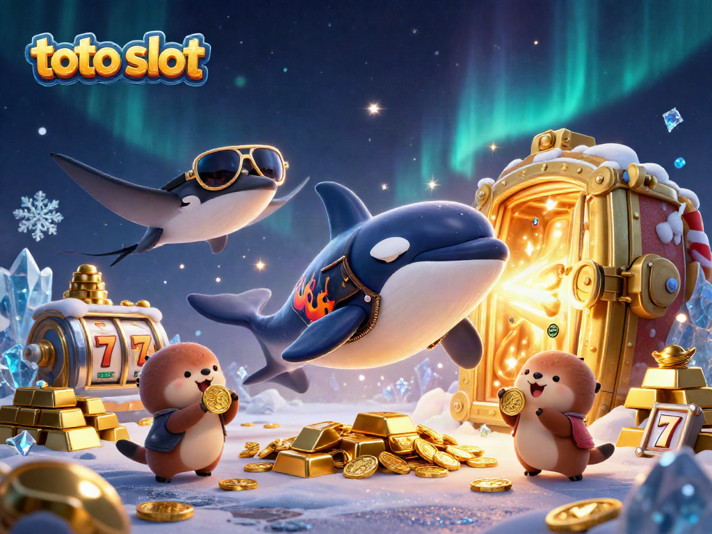 Join the fun with toto slot as a whale and stingray explore a colorful casino treasure scene!