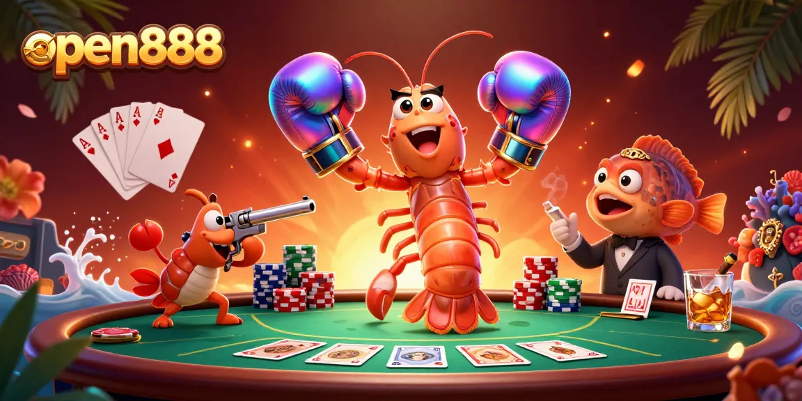 Experience the excitement of open888 with vibrant poker battle featuring dynamic characters and elements.