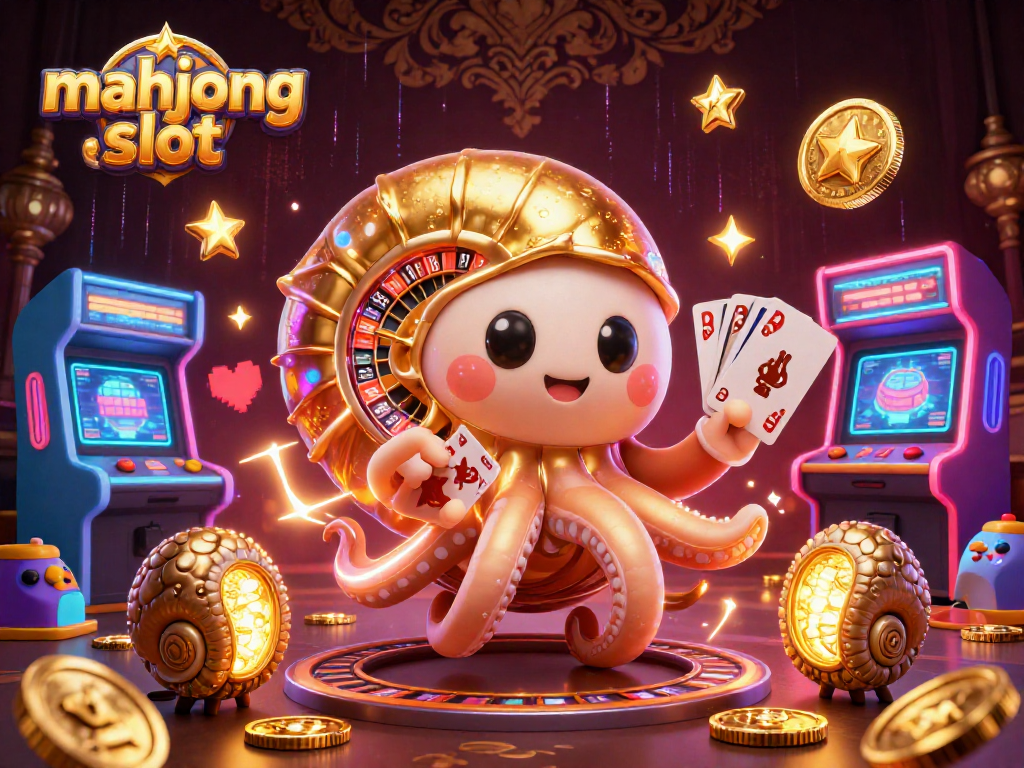 Spin the mahjong slot in a vibrant scene with a giant nautilus and glowing companions.