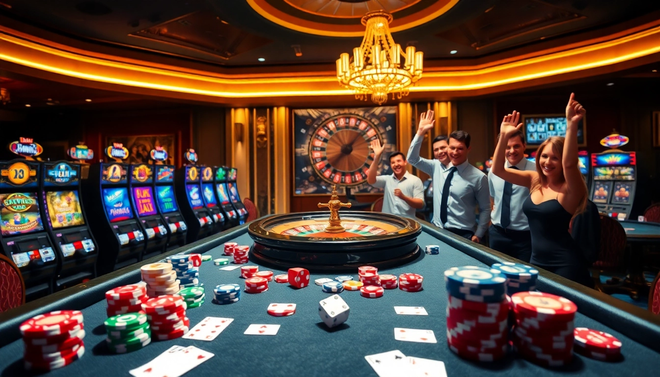 Experience thrilling games at king88 with vibrant casino tables and joyful players.