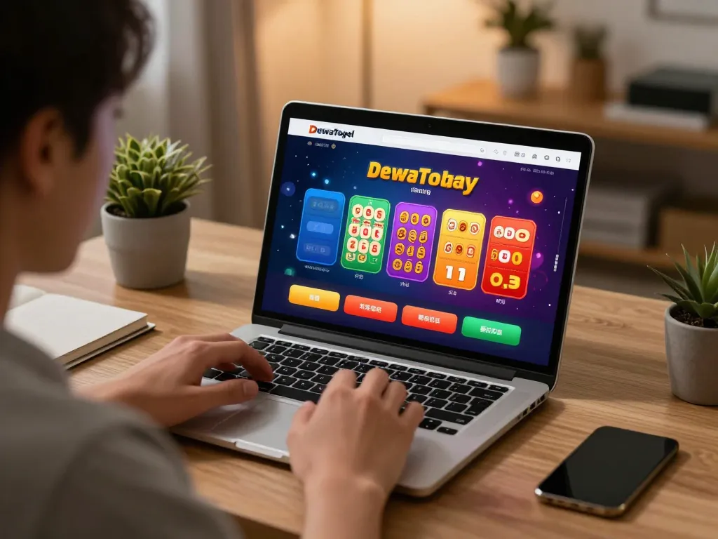 Dewatogel Link Alternatif Login Terbaru showcased in a user-friendly online gaming setup, highlighting interactive betting.