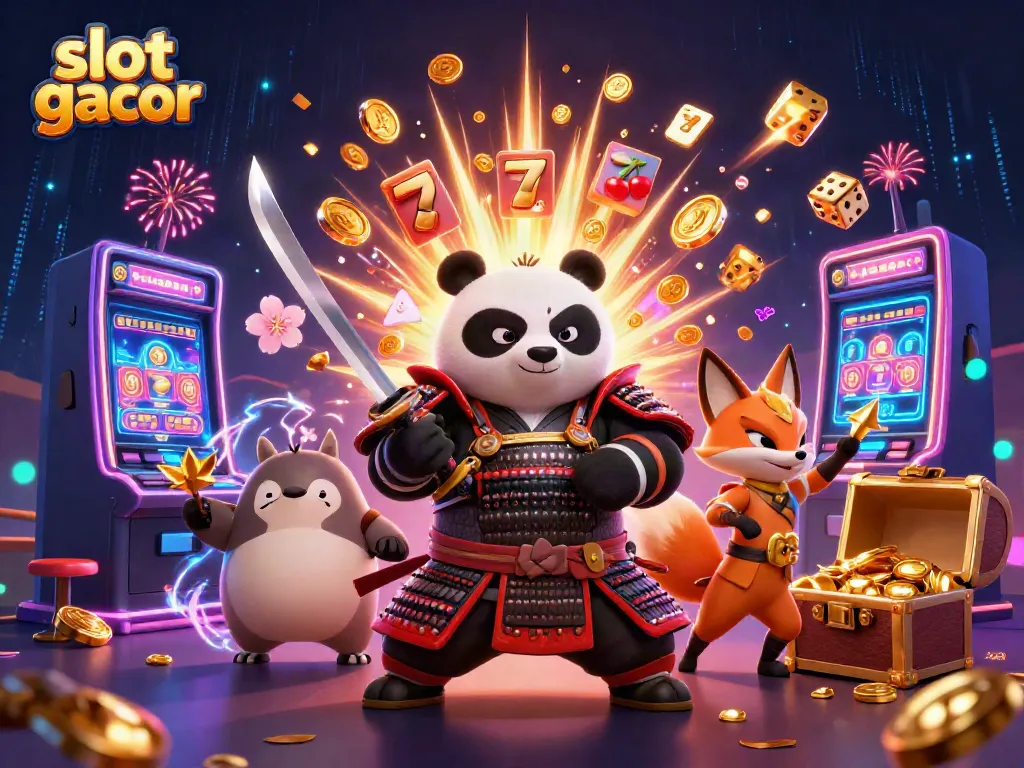 Slot gacor menawarkan pengalaman bermain menarik dengan karakter samurai panda dan elemen slot yang melimpah.