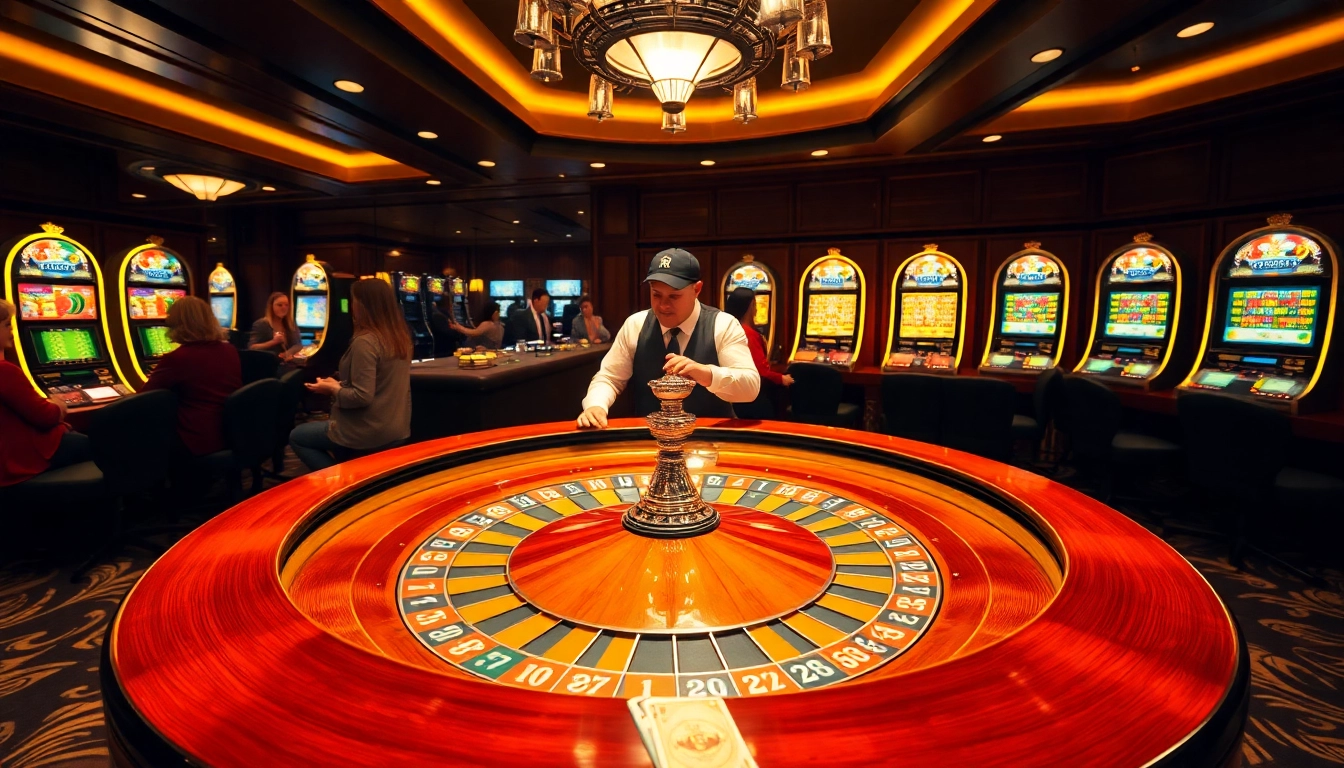 SodoCasino players eagerly placing bets at a vibrant roulette table surrounded by colorful chips.