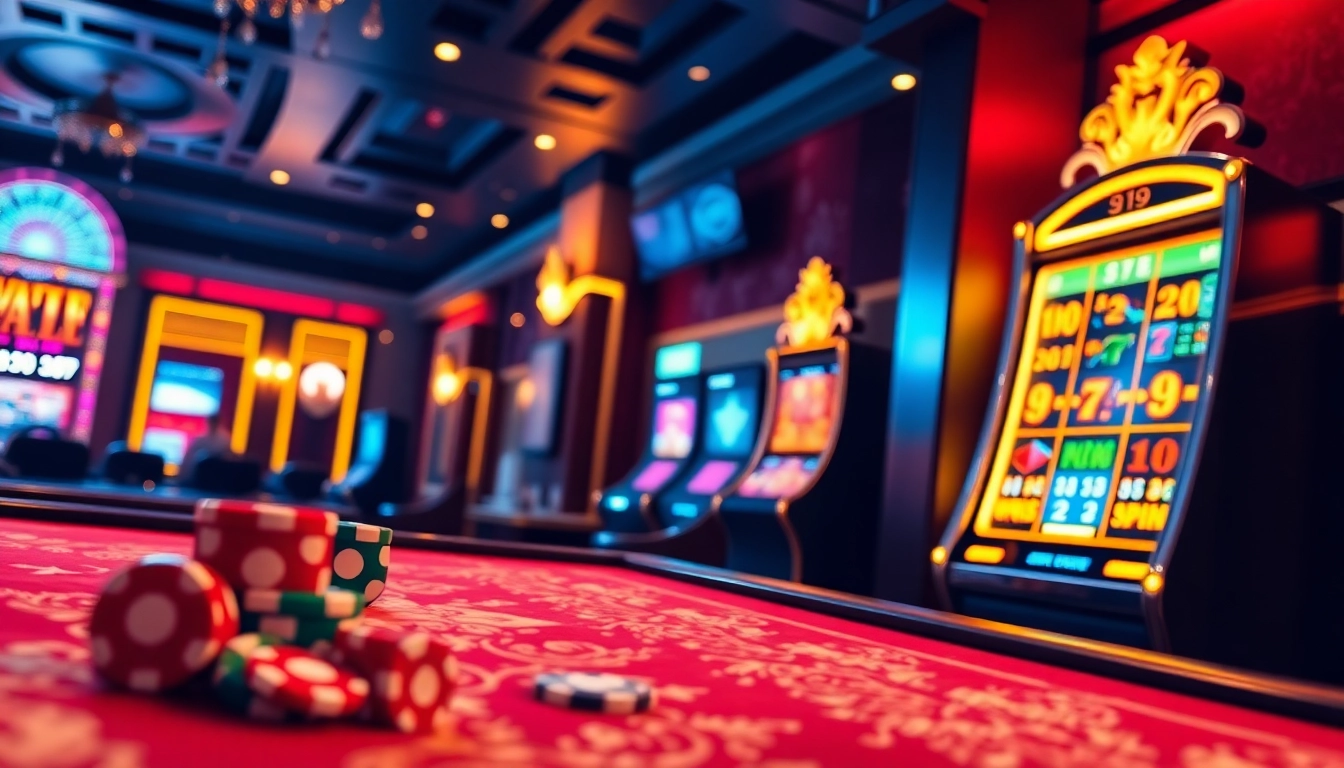 C168 offers a vibrant gaming experience with exciting casino tables and colorful poker chips.