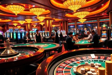 Exciting gambling action at situs 11 with players winning at poker tables and slots.