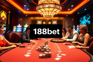 Engaged players enjoying a thrilling game at 188bet’s luxurious casino table, showcasing excitement and opportunity.