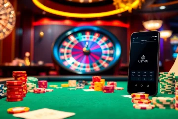 Experience thrilling gameplay at https://u31thai.app/ with vibrant poker chips and roulette in action.