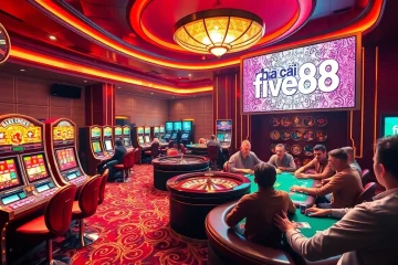 Intense gameplay experience at nhà cái five88 with vibrant gaming tables and engaged players.