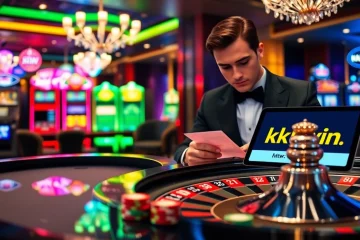 Experience thrilling gameplay at KKWIN with exciting action at the roulette table.